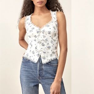 Gorgeous quality Reformation New With Tags never worn Brenda Linen top